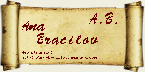 Ana Bracilov vizit kartica